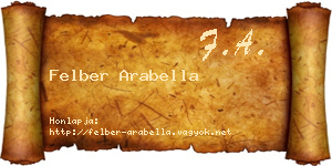 Felber Arabella névjegykártya